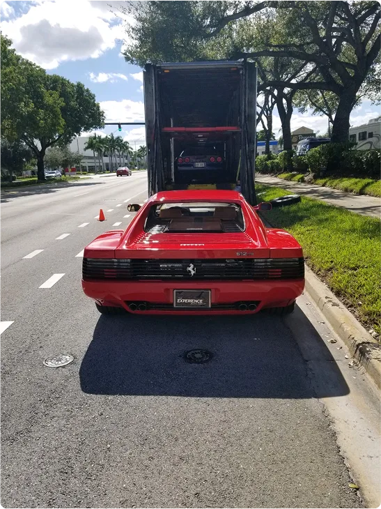 Red Ferrari - exotic auto shipping